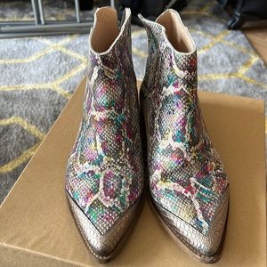 Zadig and Voltaire rainbow python boots